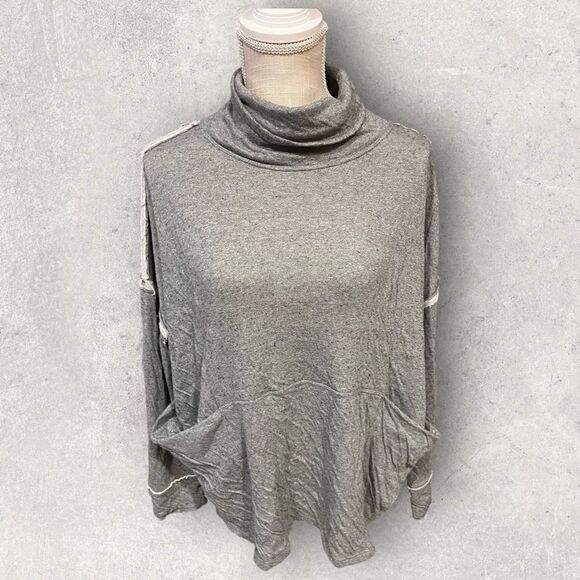 Free People | We the Free | Long Flight Pullover Sweatshirt Gray Size M - Picture 1 of 6